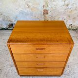 Scandinavian 4-drawer teak chest of drawers by Kempkes 1960s