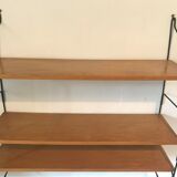 Vintage thong shelf wood and metal