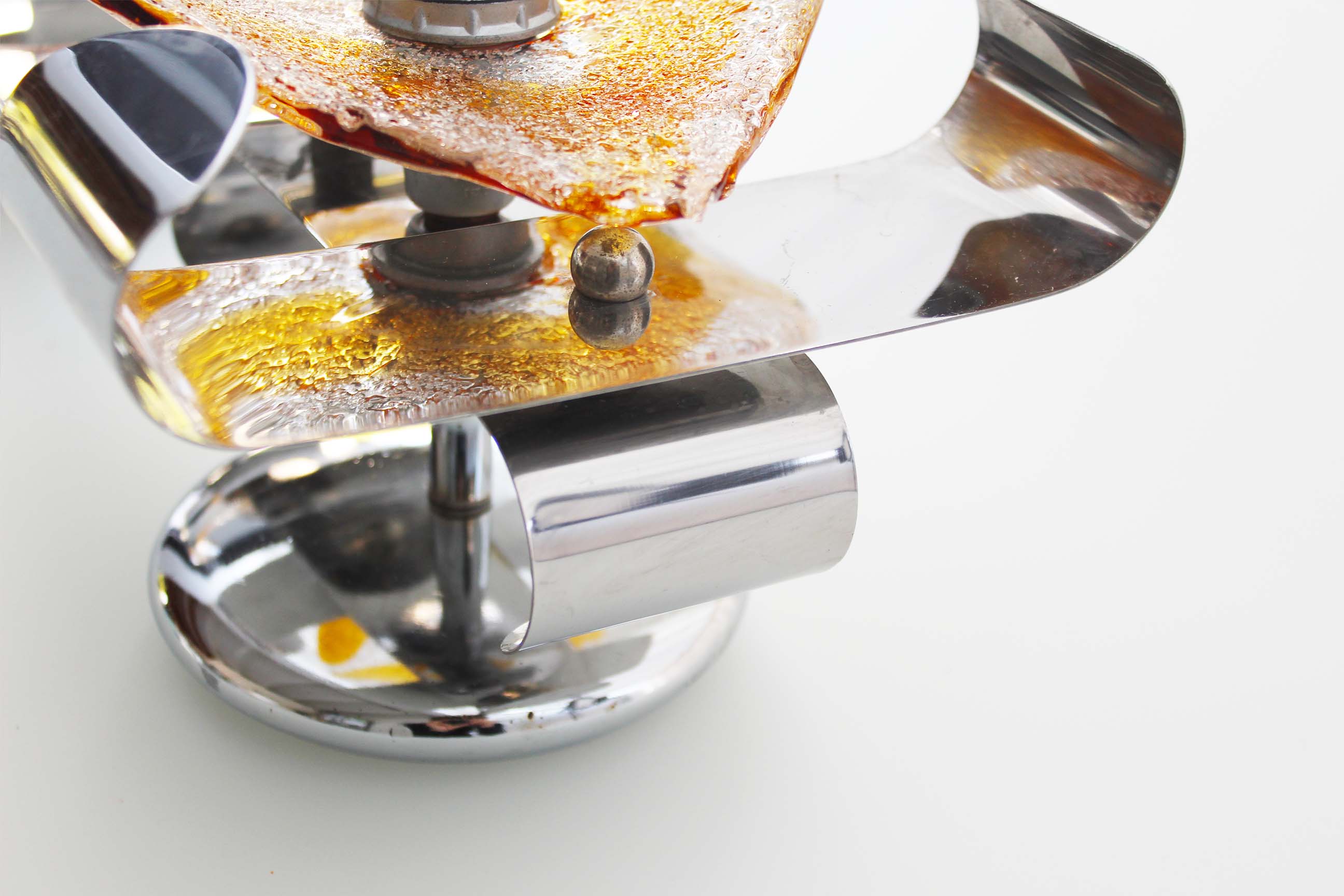 Pair of 1970's Murano Glass Wall Sconces by AV Mazzega