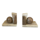 Pair of marble and onyx bookends