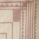 Carpet geometric design pastel colors pink and off-white year 70/80.