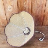 Vintage rattan bohemian pendant light.