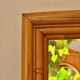 Vintage Spanish mirror in natural bamboo, 1950.