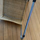 Vintage wicker and chrome chair from the 1970s.