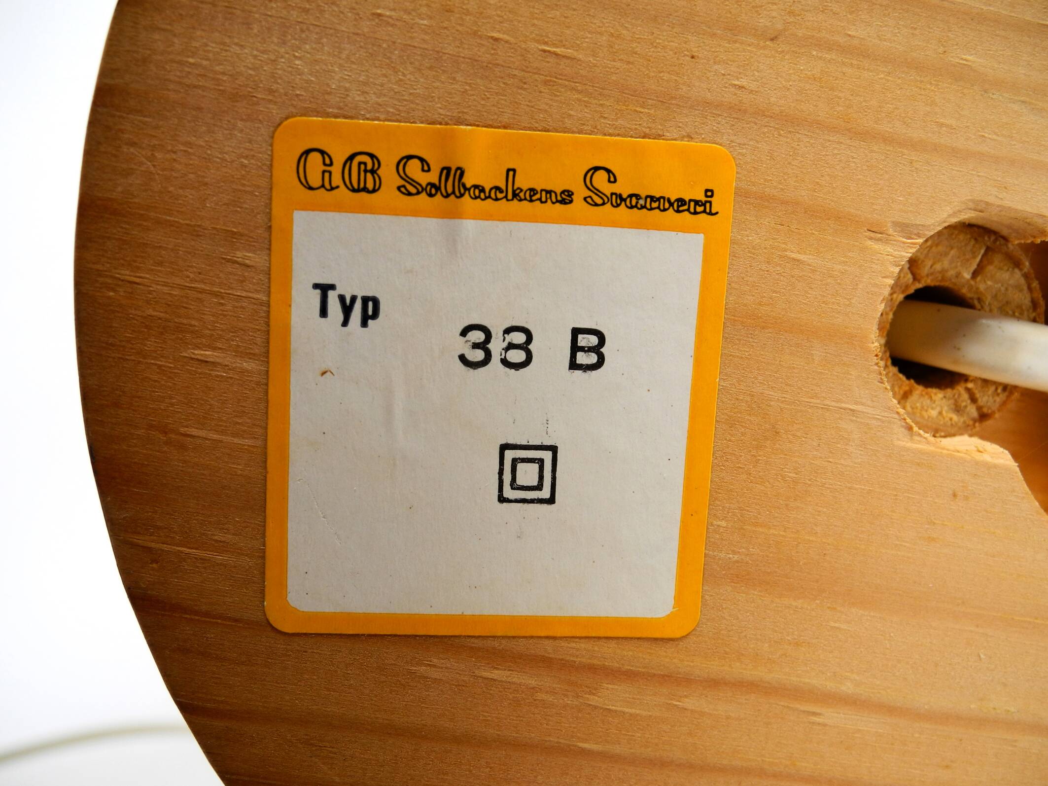 1970s Swedish pine bent veneer table lamp by GB Solbackens Svarveri