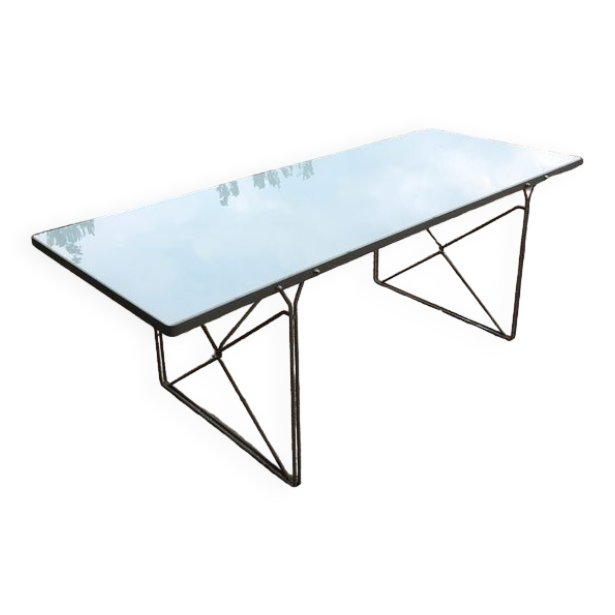Glass dining table by Niels Rangelgaard for Ikea