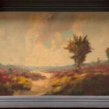 Landscape "Bruyère en fleurs". H.J. Pauwels