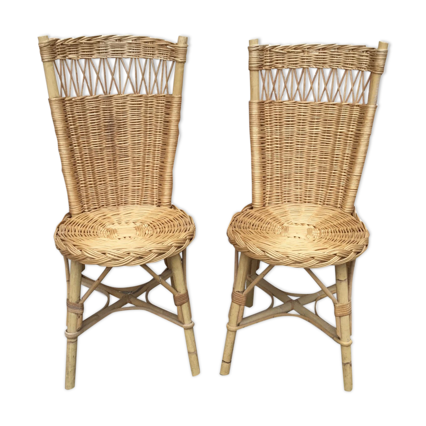Pair of rattan chairs