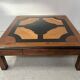 Table basse en bois a décor géomètrique XX siècle