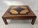 Wooden coffee table with geometric decoration, 20th century.