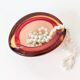 Murano glass catchall in Sommerso style, Orange Rose.
