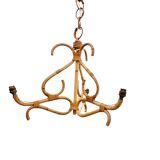 Rattan chandelier, pendant light, vintage lamp