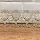 Set of 4 wine glasses in cut glass