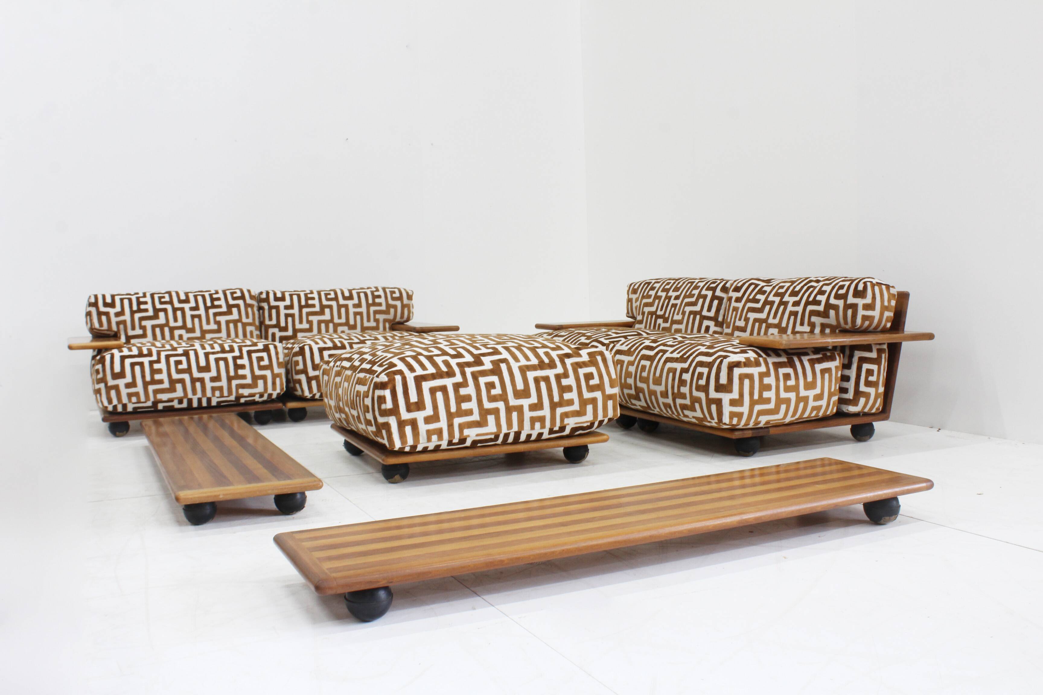 Pianura sofa set by Mario Bellini for Cassina, 1970s, Set of 10
