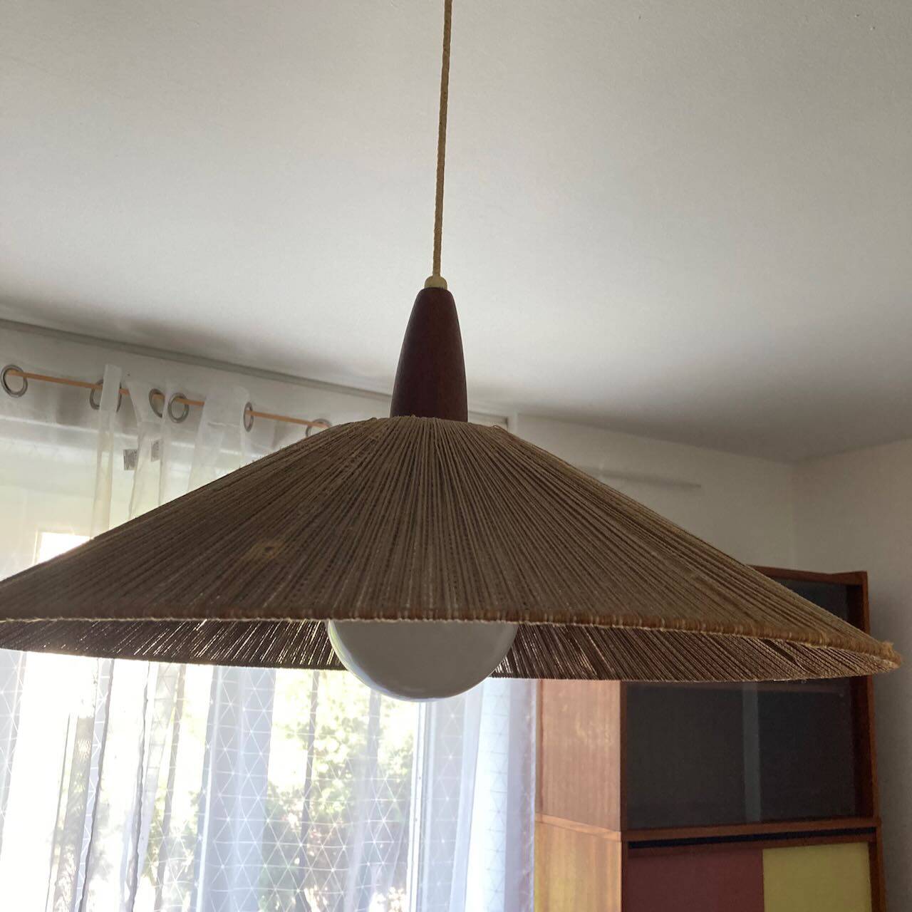 Scandinavian rope pendant light