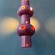 Suspension vintage en céramique rose violette West Germany