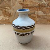 Antique Vintage Beige & Brown Ceramic Vase #B617