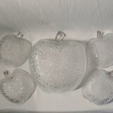 Ensemble saladier & 4 coupelles dessert forme pomme