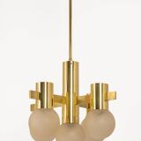 Sciolari chandelier in brass, Italy, 1960s.