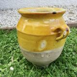Glazed yellow terracotta jar, south-west of France.