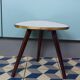 Table porte plante vintag en formica blanc