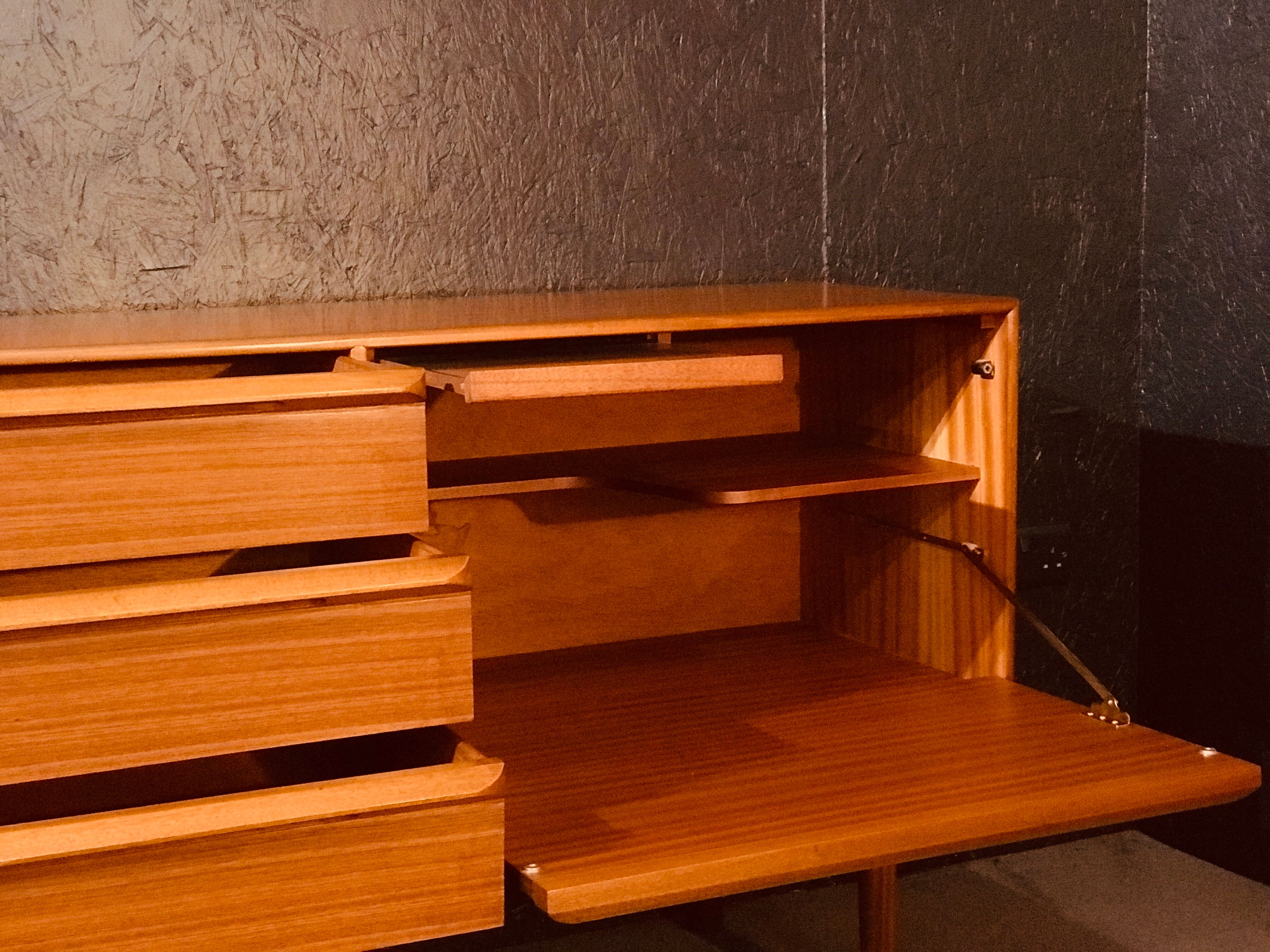 Mid-Century Teak Sideboard by Tom Robertson for McIntosh, 1960s, Sunburst collection.