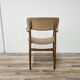 Fauteuil suédois en bois et tissu marron