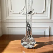 Single flower vase decorated in pewter