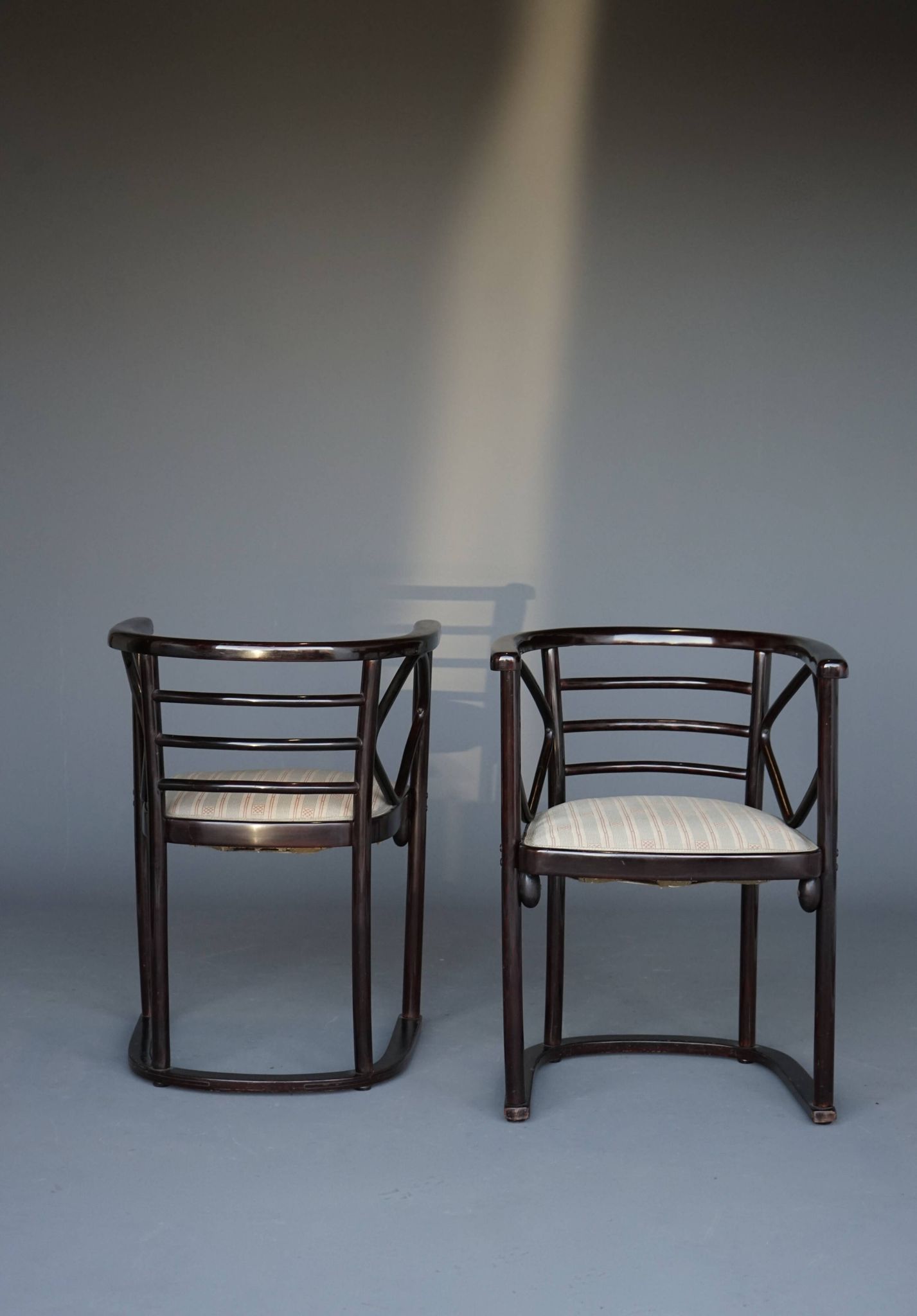 Model 728 'Fledermaus' chairs attributed to Josef Hoffmann for J & J Kohn,