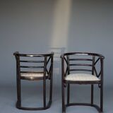 Model 728 'Fledermaus' chairs attributed to Josef Hoffmann for J & J Kohn,