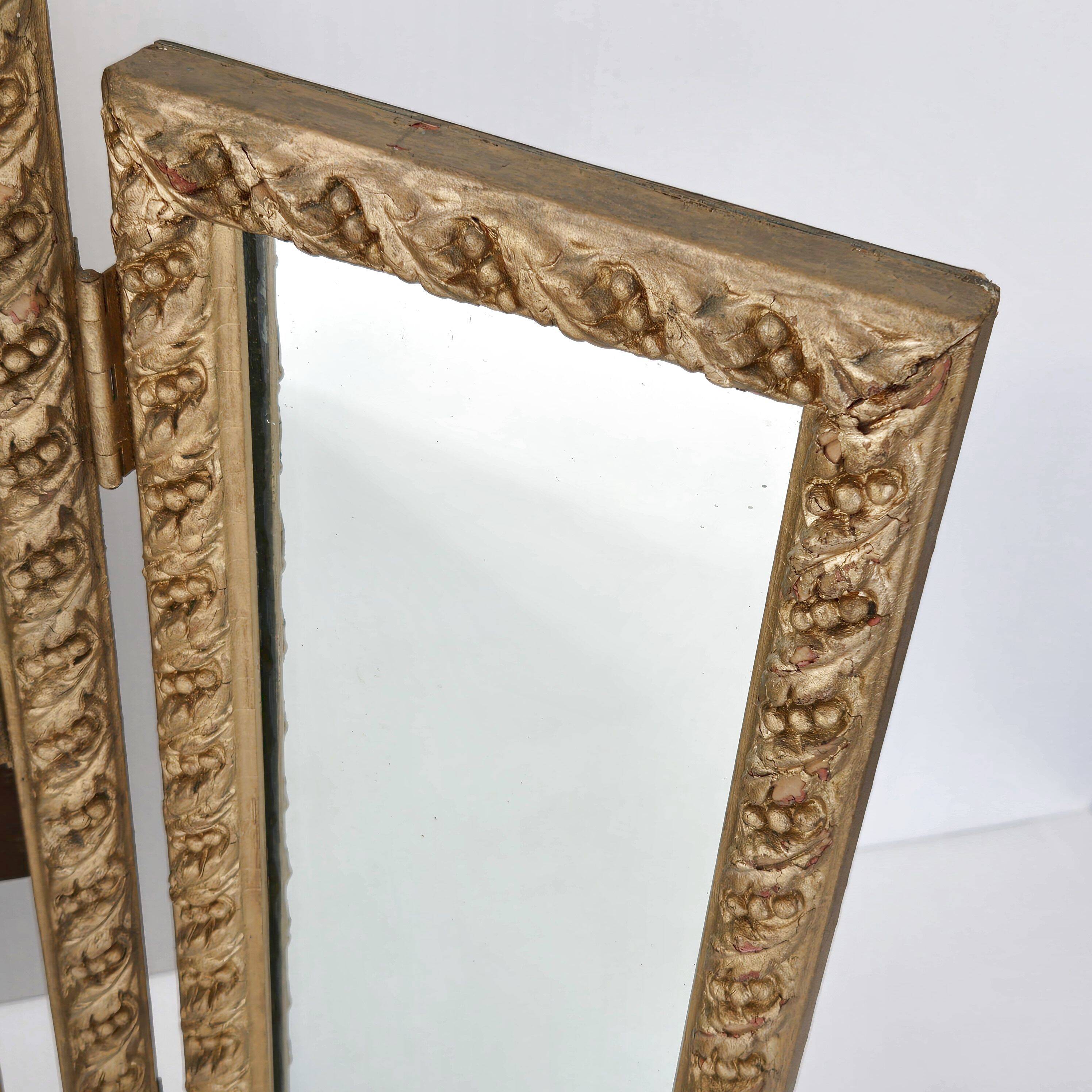Miroir triptyque vintage 1950