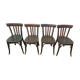 Set of 4 wooden bistro chairs - vintage - old