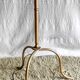 Lampadaire / liseuse tripode en métal doré - années 60