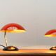 Mid-century minimalist table lamps by Josef Hurka for Drukov, Brno, set of 2.