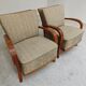 Pair of Krasna Jizba Art Deco solid wood armchairs