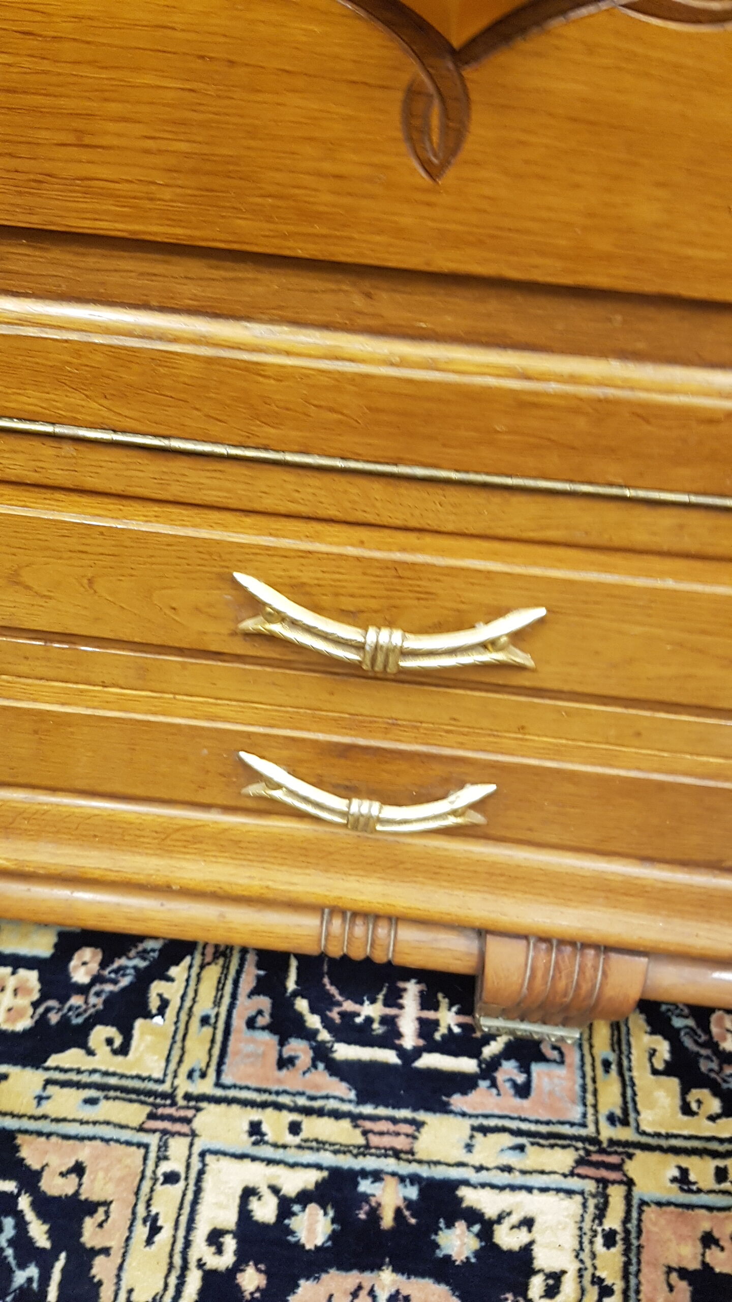 Oak buffet marble top