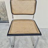 Marcel Breuer B32 chair in black cane signed Made in Italy