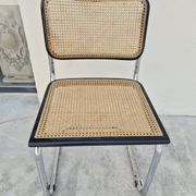 Marcel Breuer B32 chair in black cane signed Made in Italy