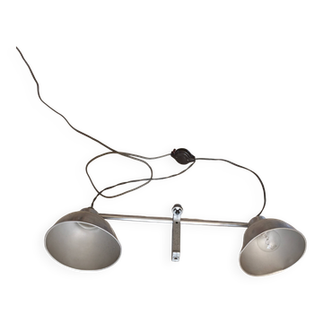 Vintage lamp attributed to André Lavigne, adjustable from 46 to 80 cm.