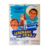 Original cinema poster "Serenade in Texas" Bourvil, Luis Mariano 60x80cm 1958