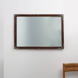 Miroir ancien à facettes en bois sculpté, France, années 1850