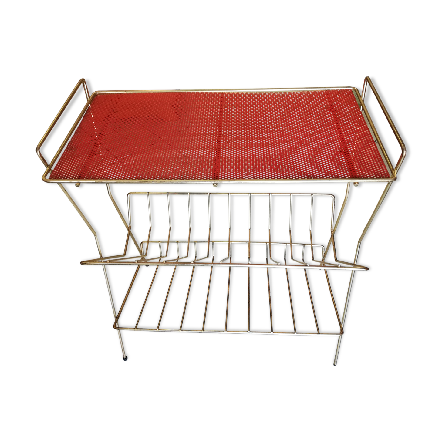 Side table with magazine rack