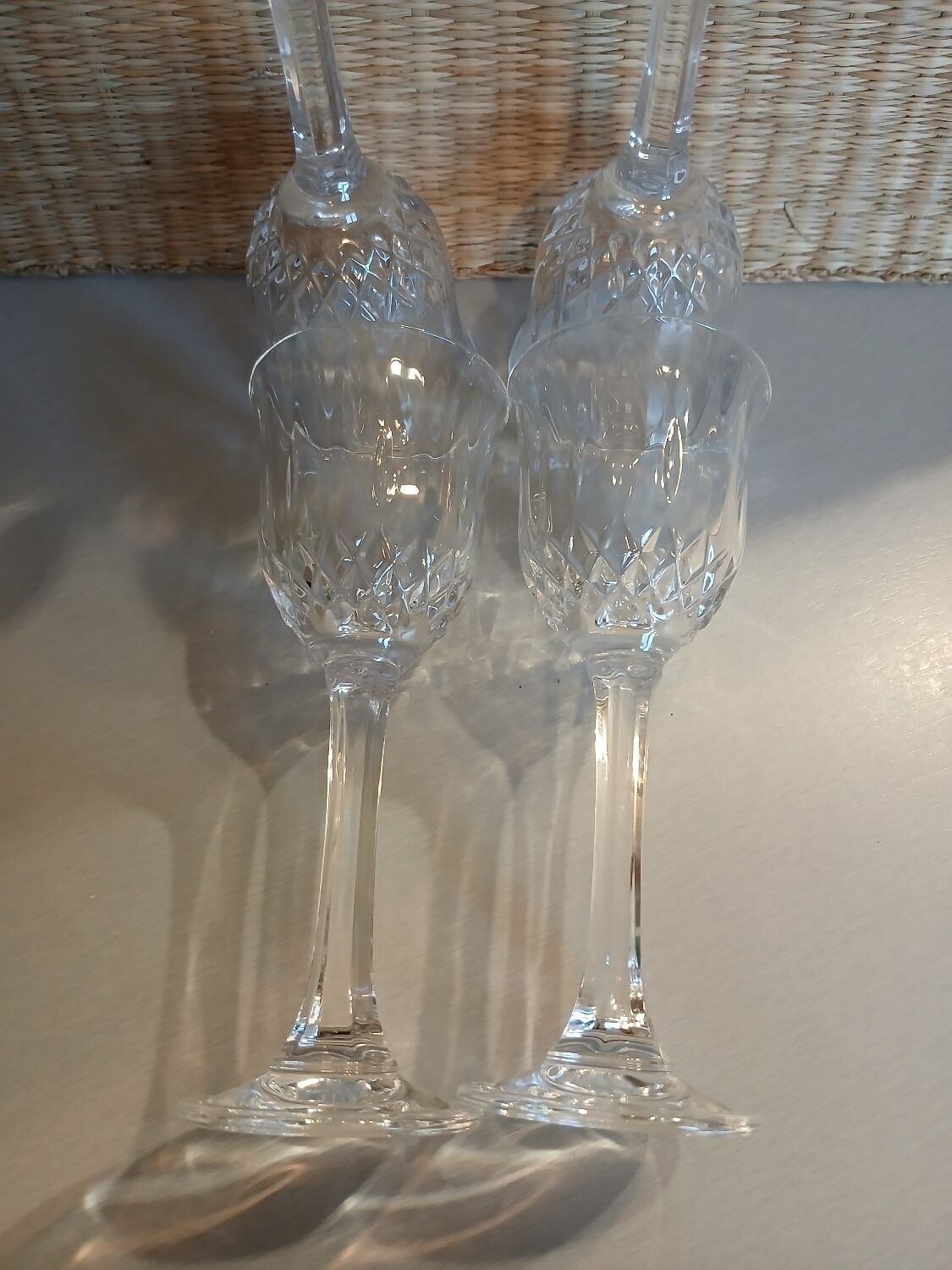4 antique stemmed glasses