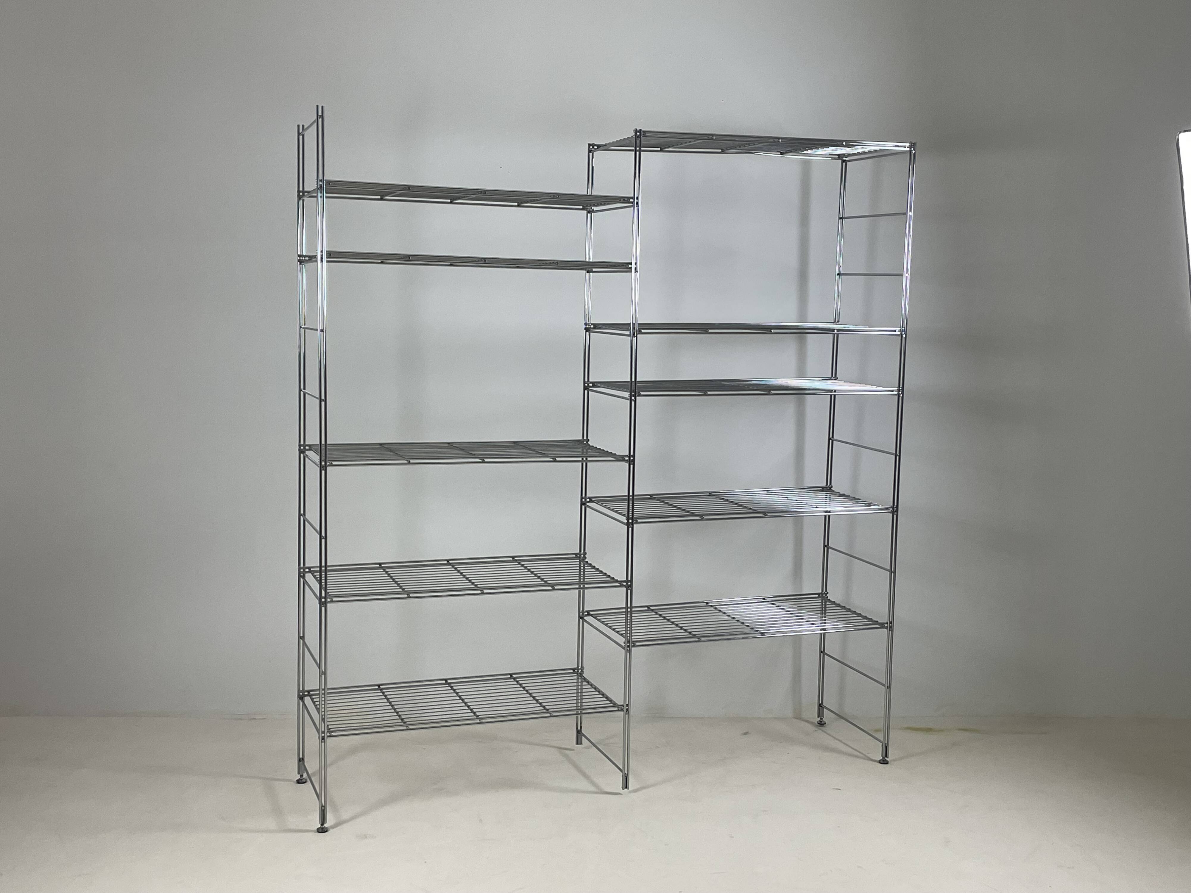 Modular metal shelving unit by Niels Gammelgaard, 1980s