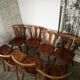 Set of 8 wooden bistro chairs