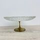 Mid-century design centrepiece crystal and brass bowl, 1960s