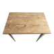 Table en bois patiné blanche