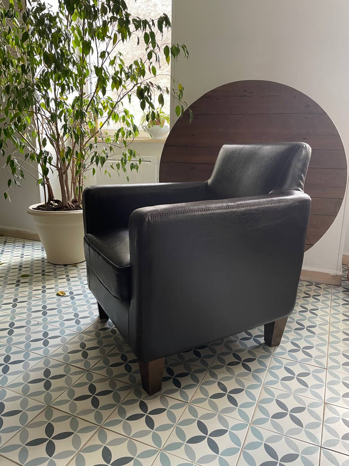 Pair of club armchairs