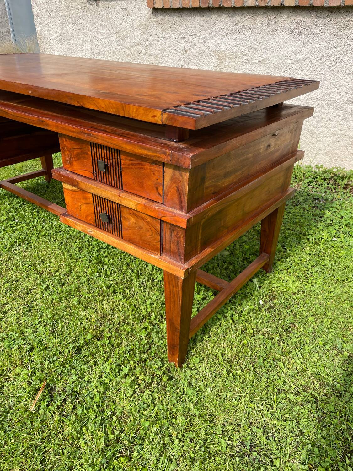 Vintage exotic wood desk 80/90