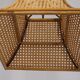 Vintage 1960s Bamboo and Straw Pendant Lamp, Italian Design